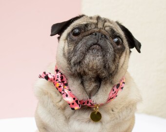 Pink pattern •  terrazzo soft collar for dogs