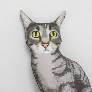 Personalised cat portrait pillow image 9