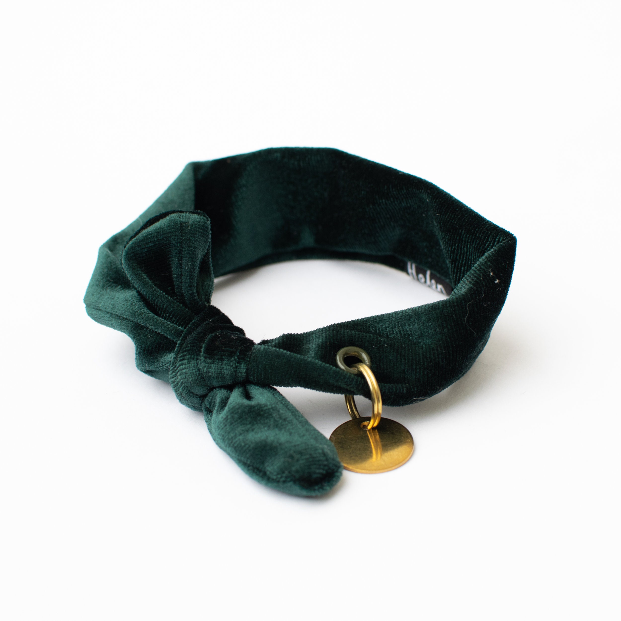 Collier Doux Pour Chien Vert Foncé Bandana Cravate