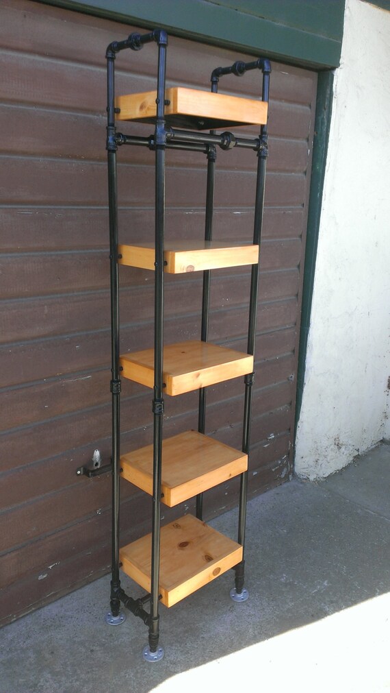 Items similar to Tower bookcase made with steel pipe frame and solid