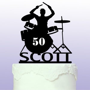 Personalised Drummer Cake Topper image 1