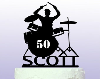 Personalised Drummer Cake Topper