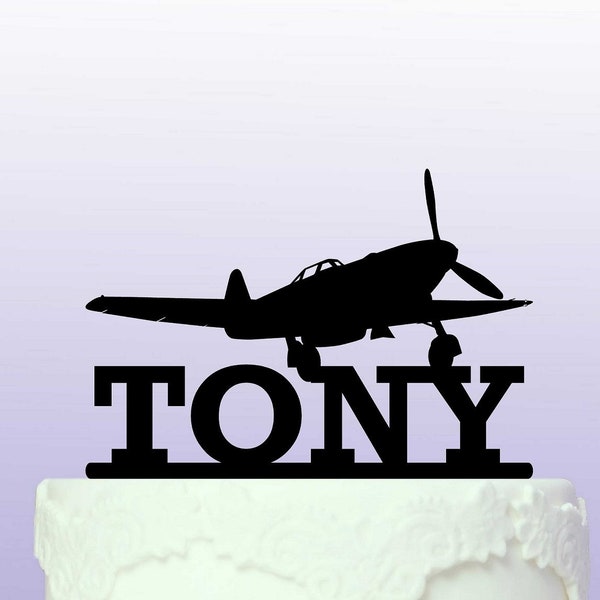 Personalised Spitfire Aircraft Cake Topper