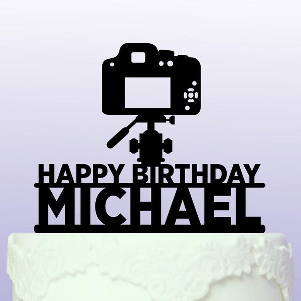 Personalised Camera/Photography Cake Topper