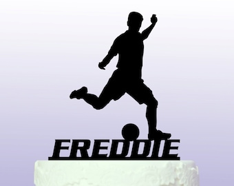 Personalised Footballer/Soccer Cake Topper