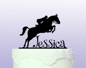 Personalised Show Jumper Horse Cake Topper