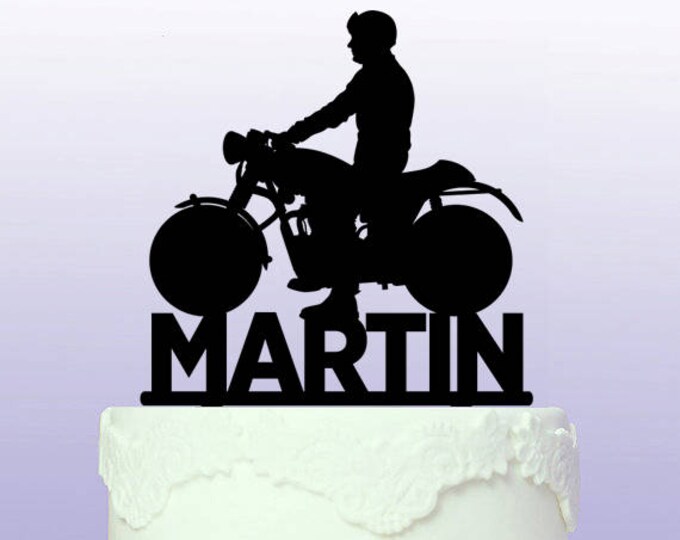 Personalised Classic Motorcycle Cake Topper - Etsy