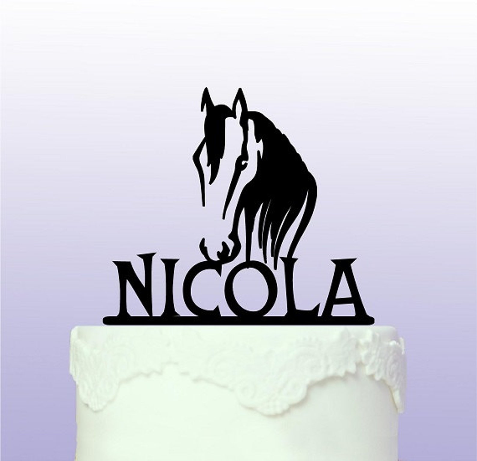 Personalised Horse Cake Topper Etsy