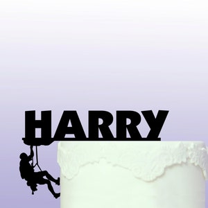 Unusual Personalised Rock Climber Cake Topper