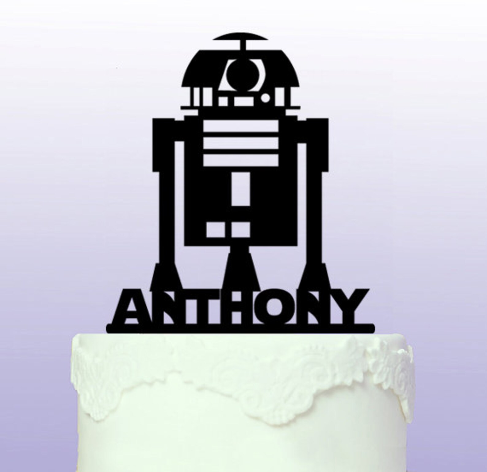 Personalised R2D2 Star Wars Cake Topper Etsy