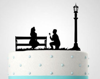 The Proposal Cake Topper