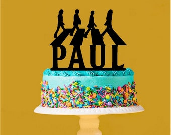 Personalised Beatles Abbey Road Cake Topper