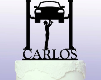 Personalised Car Mechanic Cake Topper