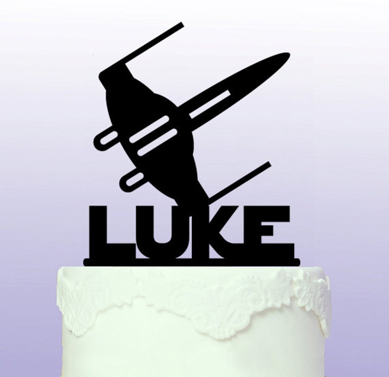 Personalised Star Wars Fighter Cake Topper