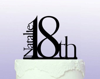 Beautiful 18th Birthday Cake Topper