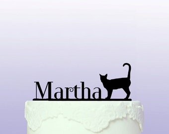 Cat Personalised Cake Topper