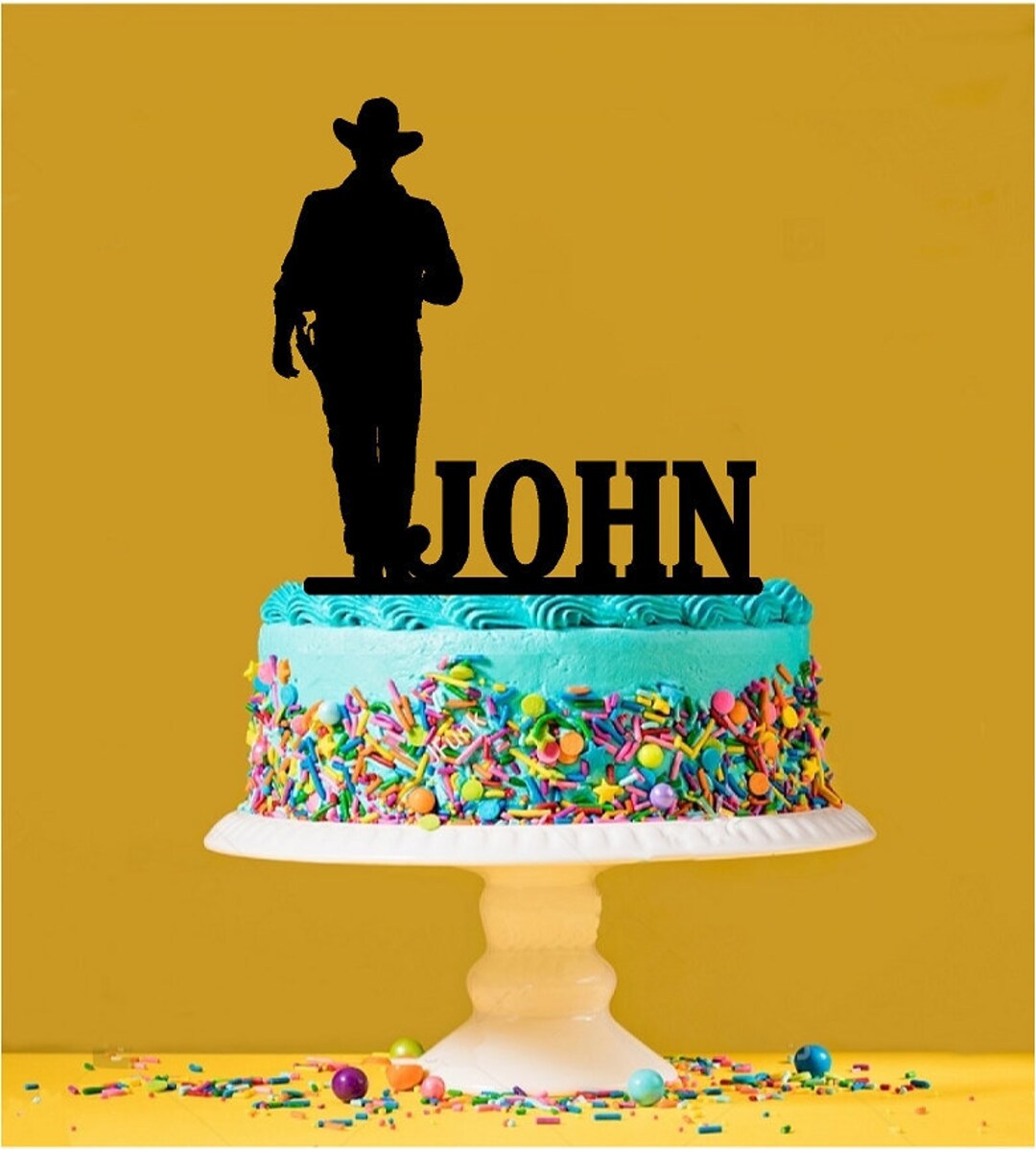 Personalised John Wayne Cake Topper Etsy