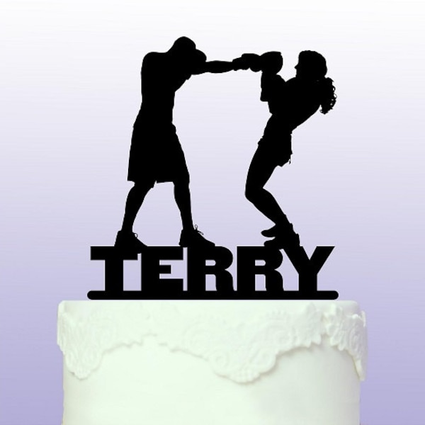 Personalised Boxing Cake Topper