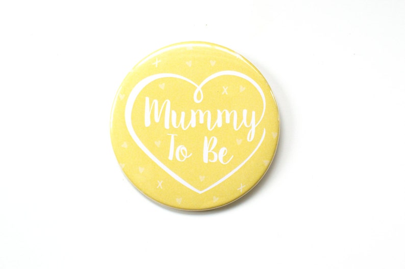 Mum to Be Card and Badge Mummy to Be Card Baby Shower Card /& Badge Yellow