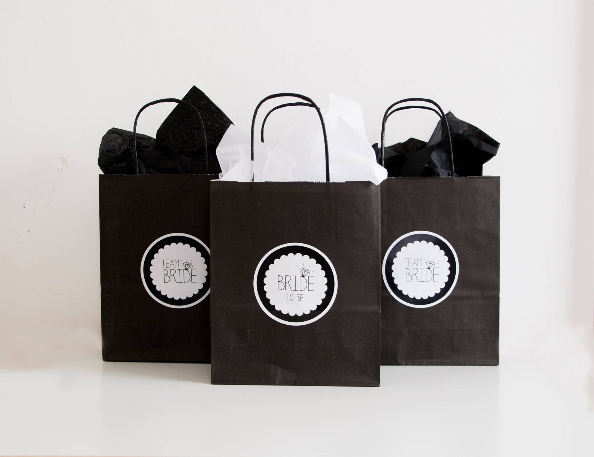 Black Hen Party Bag / Hen Gift Bags/ Team Bride Bags / Hen Do Etsy