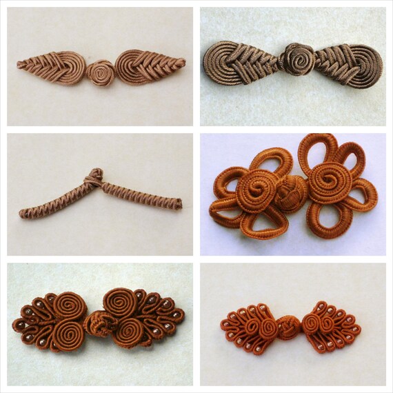 Frog Fastener Closure Button 3 Different Colours SF7