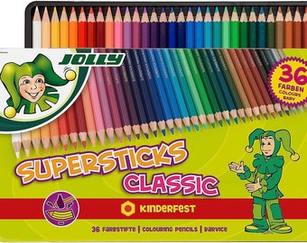 Jolly Supersticks Kinderfest Colored Pencil Set of 24 Classic Colors from Austria