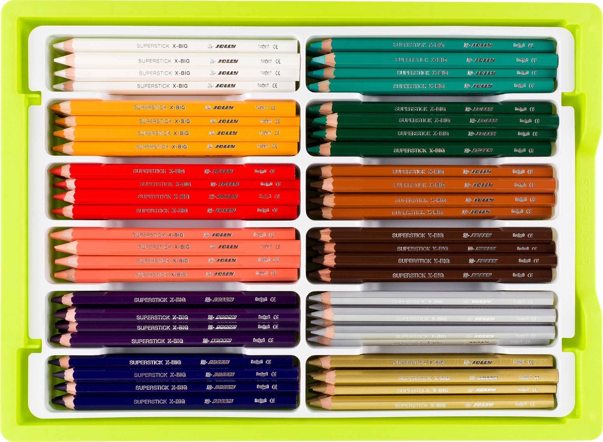 JOLLY X-Big Jumbo Colored Pencils; Set of 12, Perfect for Special Needs,  Art Therapy, Early Learners