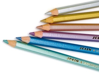 Jolly Supersticks Kinderfest Metallic Colored Pencil Set of 6 from Austria