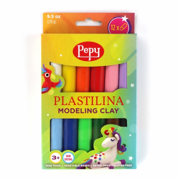Pepy Plastilina Reusable and Non-drying Modeling Clay Box of 12