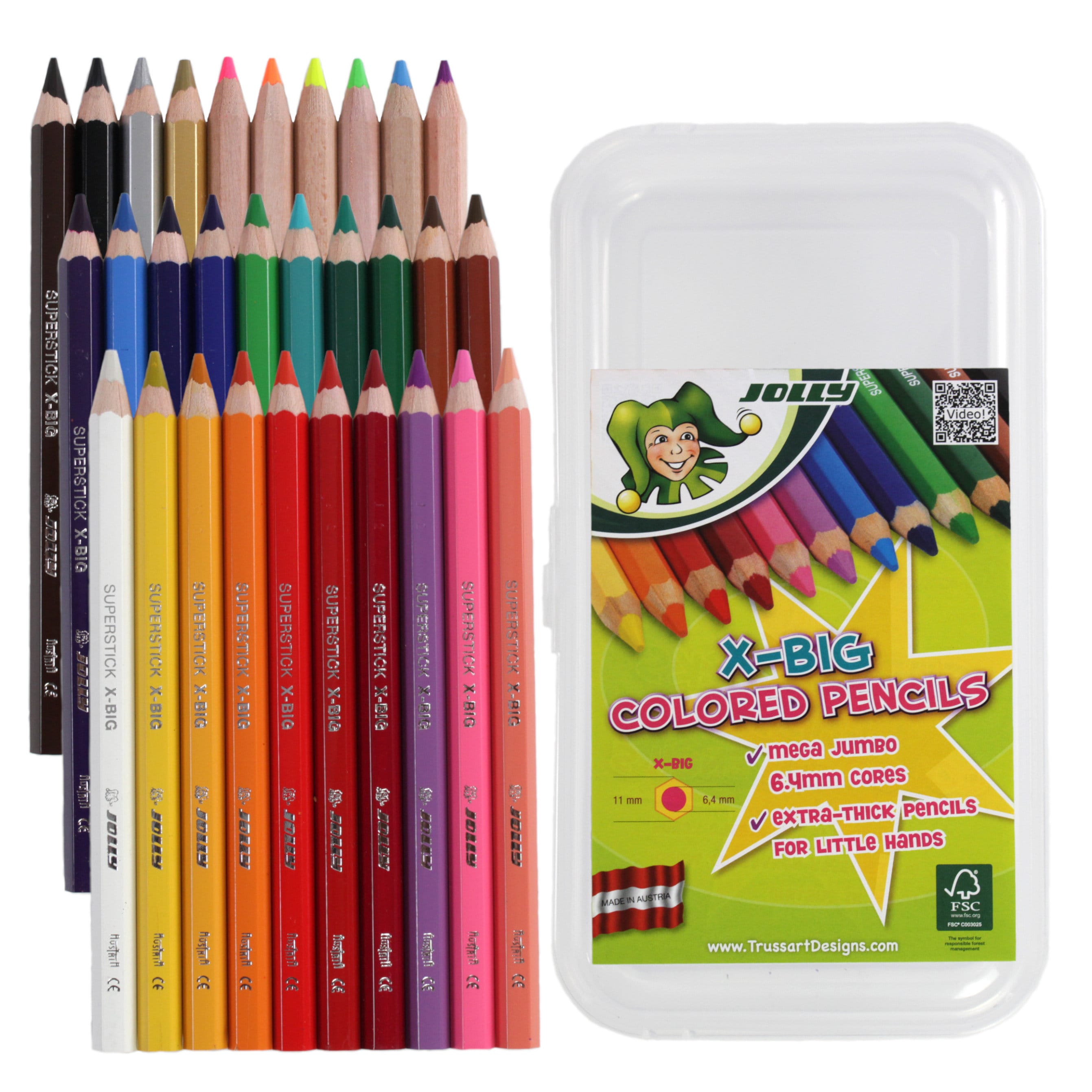 Jolly X-big Jumbo Colored Pencils Set of 12 From Austria - Etsy