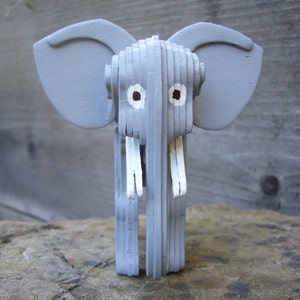 Elephant 3D Modeling Craft Kit, Recycled Paper Figurine