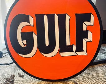 Cast Iron GULF No Smoking Sign!! Gas Station Sign! Oil Gasoline Sign ...