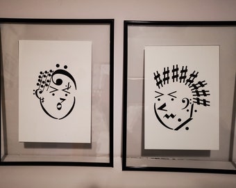 Arte de tipografía de personaje especial punk flotante.