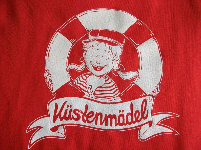 Küstenmädel ahoi maritimes Shirt Segeln Törn Lütte Deern Norddeutsch afbeelding 4