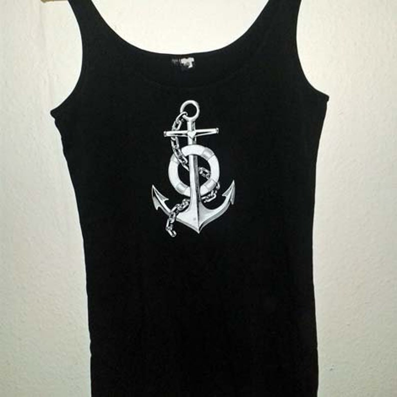 Küstenmädel Sailor Anker Top Strandkleid maritim Rockabilly Ankerliebe Bild 2