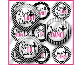 Dance Bottle Cap Image Sheet, Ballet, Ballerina, Sayings Printable