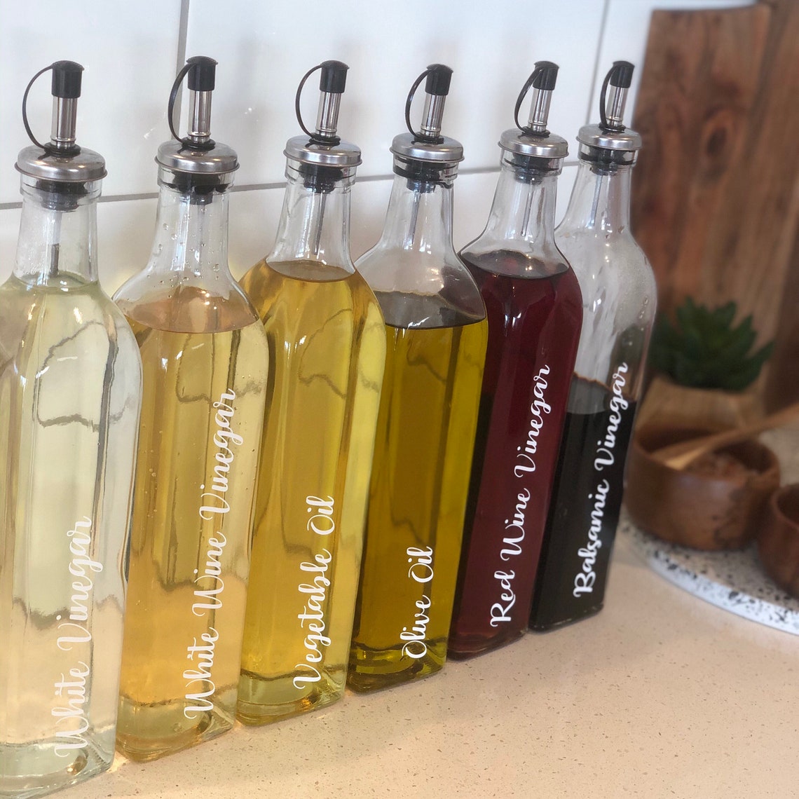 Custom Oil and Vinegar Labels vinyl labels for bottles oil Etsy