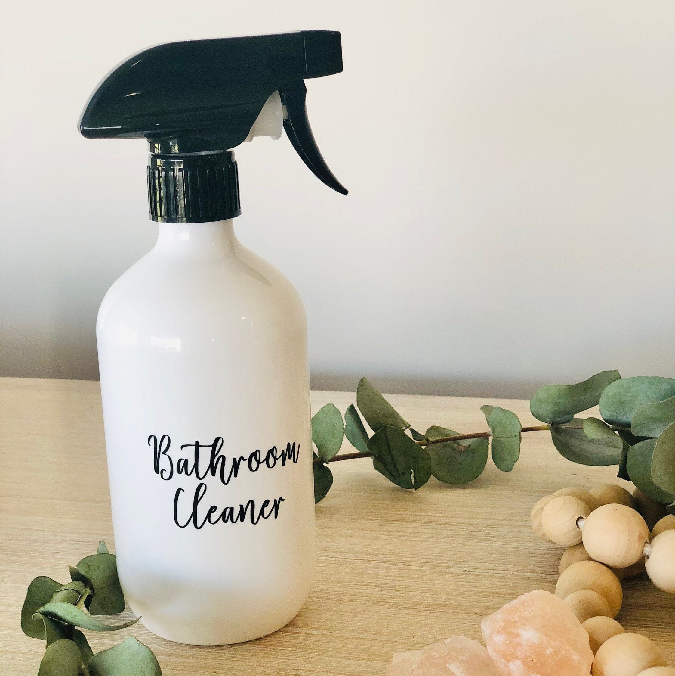 White SPRAY BOTTLE LABELS Custom cleaning labels spray Etsy