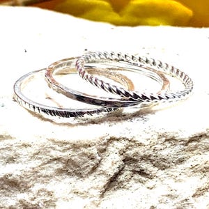 Handmade Silver Stacking Ring Set