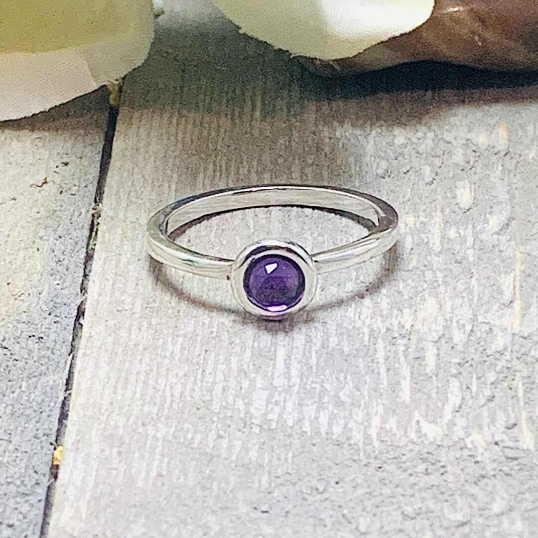 February Rings Handmade Amethyst Ring February Birthstone - Etsy