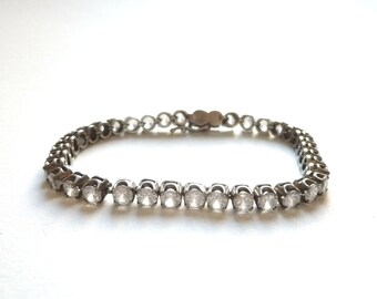 Sterling Silver Paste Tennis Bracelet