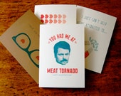 Printable Valentines Day Card : Ron Swanson "Meat Tornado" | Instant Download, Valentines Day, Ron Swanson, DIY, Printable, Funny Valentine