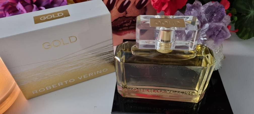 Factice Perfume Set Gold by Roberto Verino Rare Gold Women Cologne