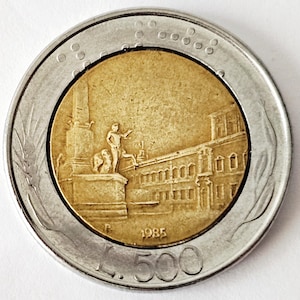 1986 500 Lira Italy Coin - Italian Numismatic Collectible