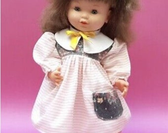 R A R E!! Vintage Jesmar Doll 1980s Jesmar Baby Doll cabello castaño ojos azules 18"