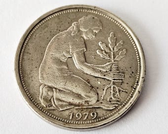 ドイツ 50ペニヒ硬貨、1949年～1950年発行、初期発行分、1枚単位で販売