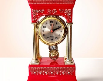 Vintage Tokyo Travel Clock: Retro Japanese Winding Alarm Clock in