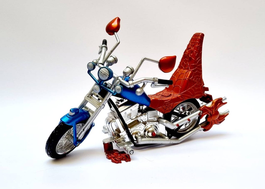 2002 Motorcycle Super Hero Spider Man Accessories Avengers 6 With Light and Sound Figurine for Collectors Marvel Figure Etsy