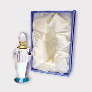 Crystal Perfume Box Bottle 4ml, Vintage Perfume Bottle, Empty Perfume Bottles, Collectible Bottles, Gift for Women