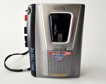 1990年代のヴィンテージソニープレスマンカセットレコーダーTCM-929